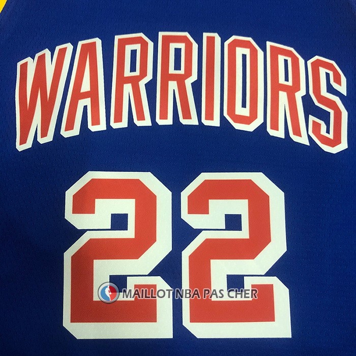 Maillot Golden State Warriors Andrew Wiggins NO 22 75th Anniversary Bleu